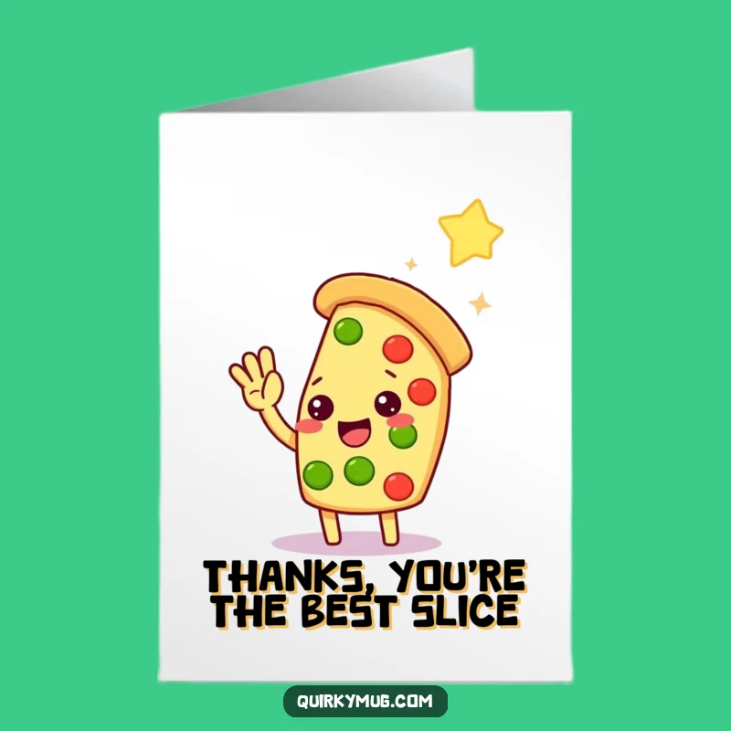 Free Printable Thank You Card: Kawaii Pizza's Starry Thanks Gift