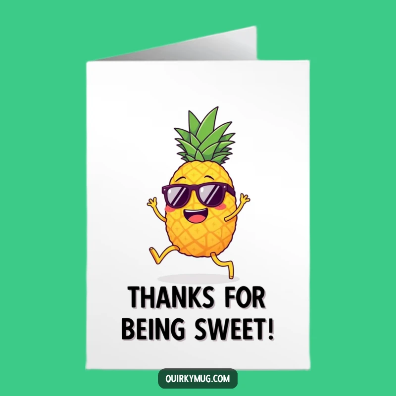 Free Printable Thank You Card: Pineapple's Funky Thanks - Downloadable Gratitude!