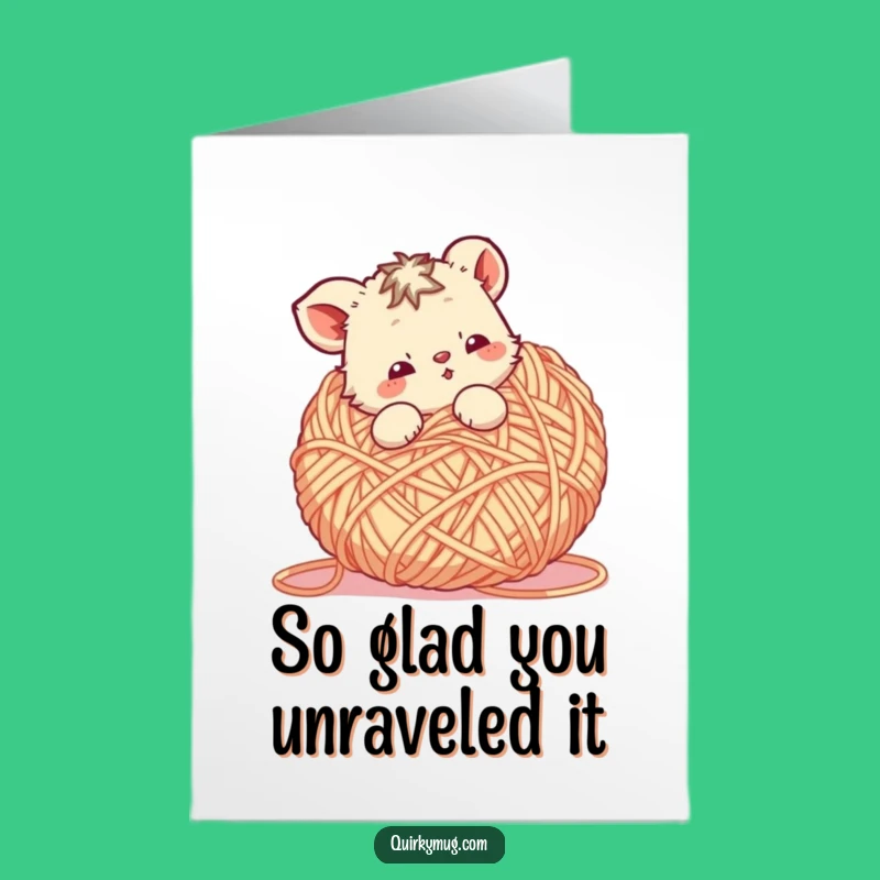 Free Printable Thank You Card: Yarn Monster Animal Thanks Humorous Downloadable