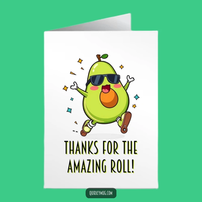 Hilarious Free Printable Thank You Card: Avocado Skate Mishap - Downloadable Gift!