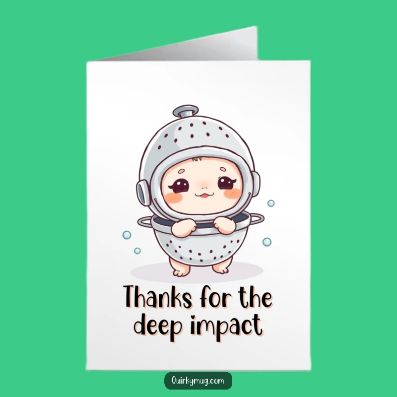 Free Printable Thank You Card: Colander Explorer Gratitude Downloadable Gift
