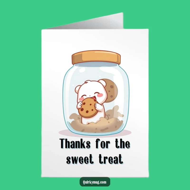 Free Printable Thank You Card: Creature's Cookie Gratitude Downloadable Gift