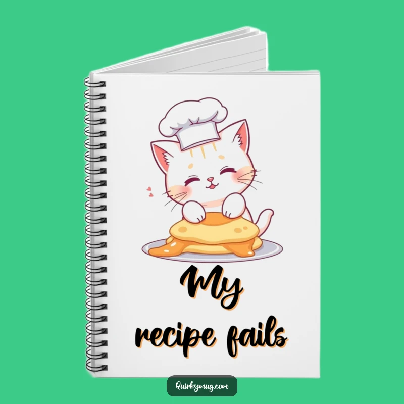 Funny Cat Chef Notebook - Lined Journal for Recipes