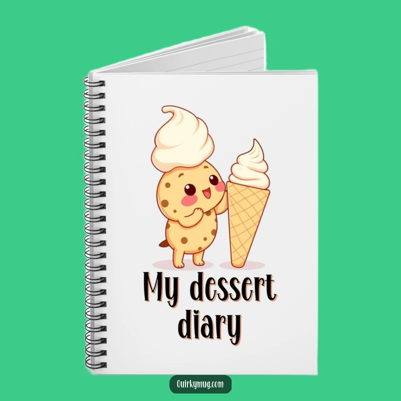 Funny Kawaii Cookie Ice Cream Notebook - Journal Sweet Dreams Gift