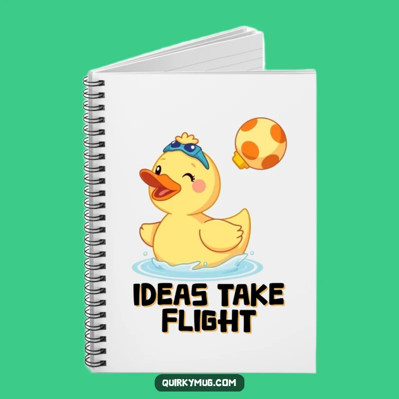Funny Giant Rubber Duck Notebook - Jot Down Ideas with Splashy Flair