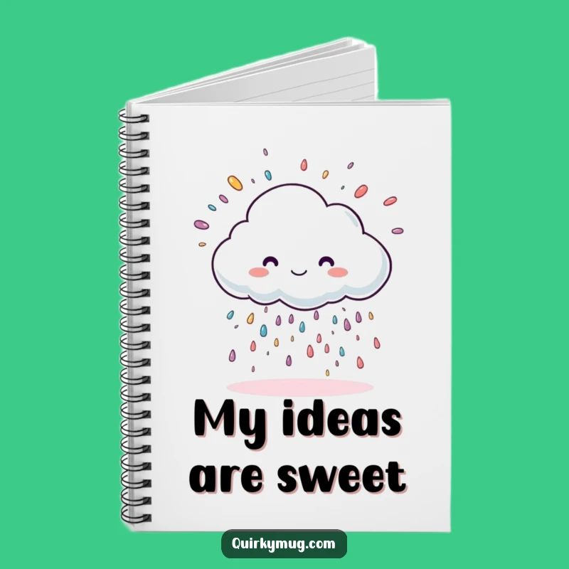 Funny Sprinkle Cloud Notebook - Jot Down Happy Ideas Gift