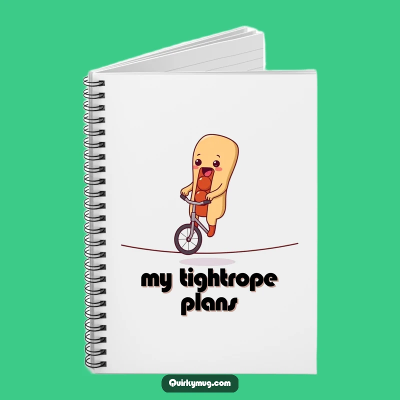 Funny Hot Dog Unicycle Notebook a Creative Gift for Jotting Down Jokes