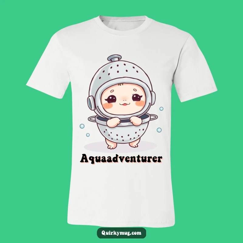Funny Accidental Diver T-Shirt: Creature's Colander Helmet, Great Humorous Gift