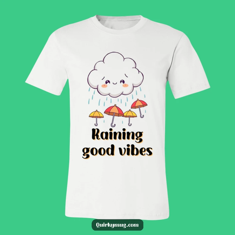 Funny Cloud Umbrella T-Shirt - Mischievous Rain Character Tee
