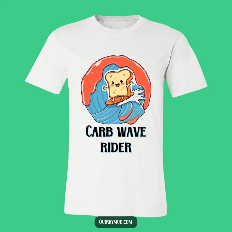 Funny Toast Surfer T-Shirt: Epic Jam Wave Design, Hilarious Gift!