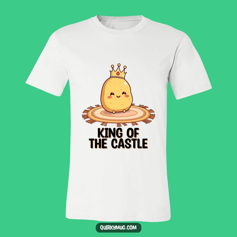 Funny Potato Royalty T-Shirt: Crowned Slider, Fun Gift