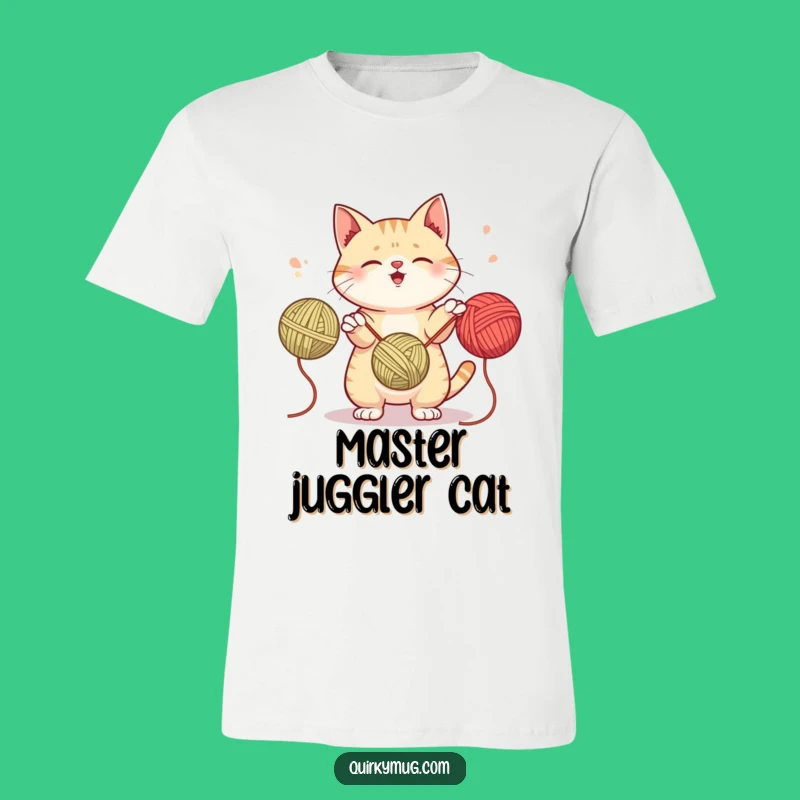 Funny Cat Juggler Tee - Whimsical T-Shirt, Perfect Funny Gift