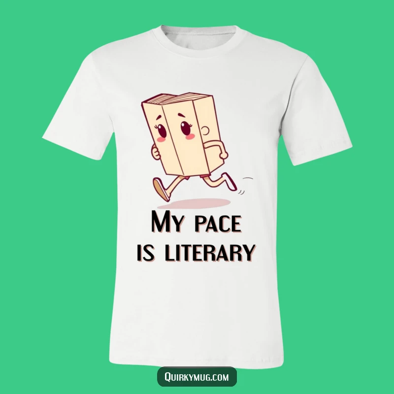 Funny Book Runner T-Shirt: Race Through Pages with this Hilarious Tee!