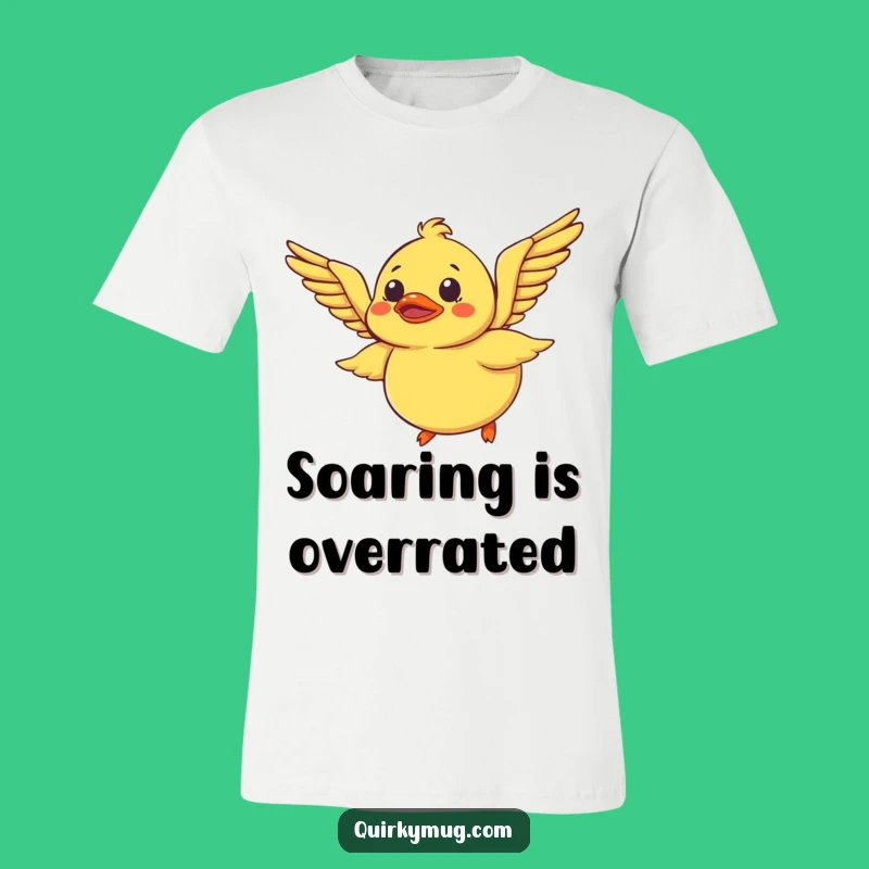 Funny Rubber Duck T-Shirt: Wearable Comedy of Failed Flight Attempts