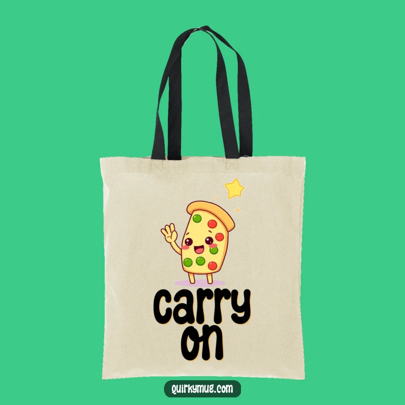 Funny Kawaii Pizza Star High-Five Tote Bag: A Hilarious Gift for Ambitious Shoppers