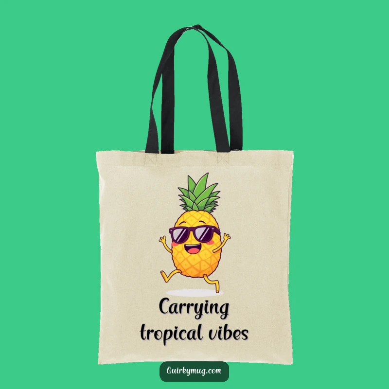 Funny Limbo Pineapple Tote: Giggling Fruit, Beach Ready Funny Gift!