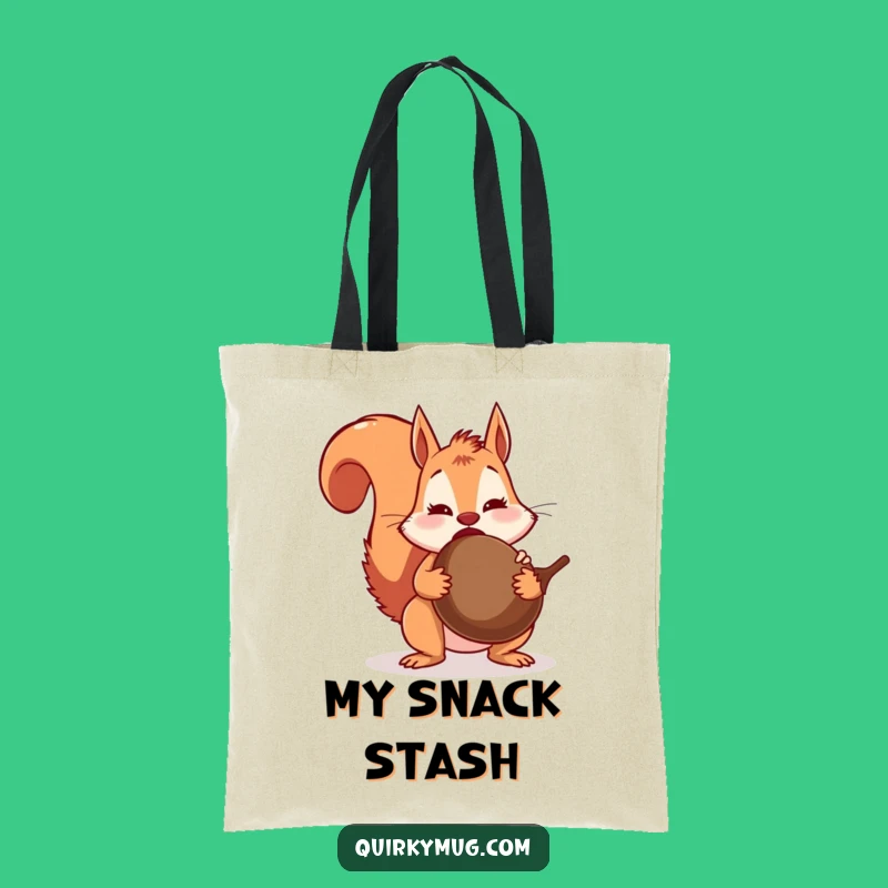 Funny Squirrel Acorn Surprise Tote Bag: Carry Your Cravings, Great Gift for Shoppers