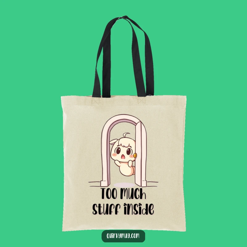 Funny Stuck Character Tote Bag: Carry Your Humorous Adventures
